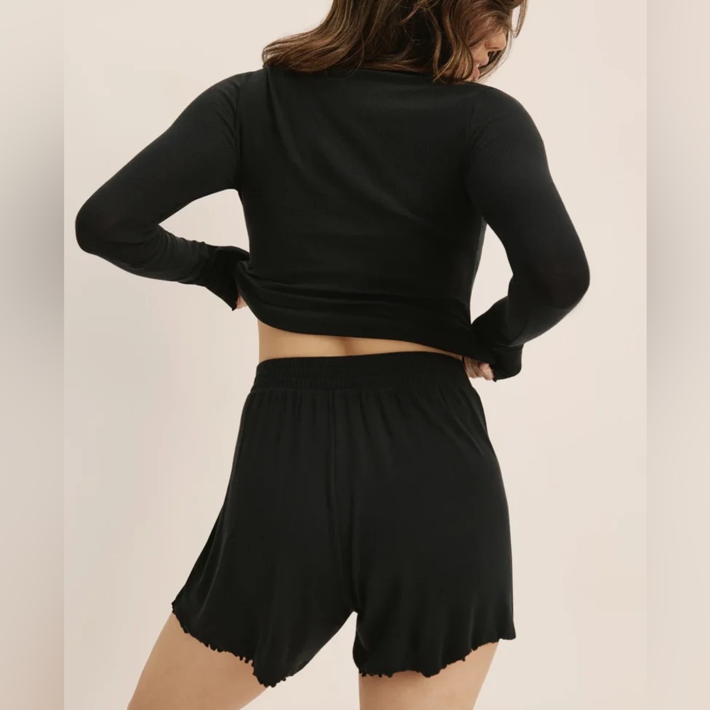 Knix Black Modal Rib Henley Sleep Set - XS - Picture 2 of 6